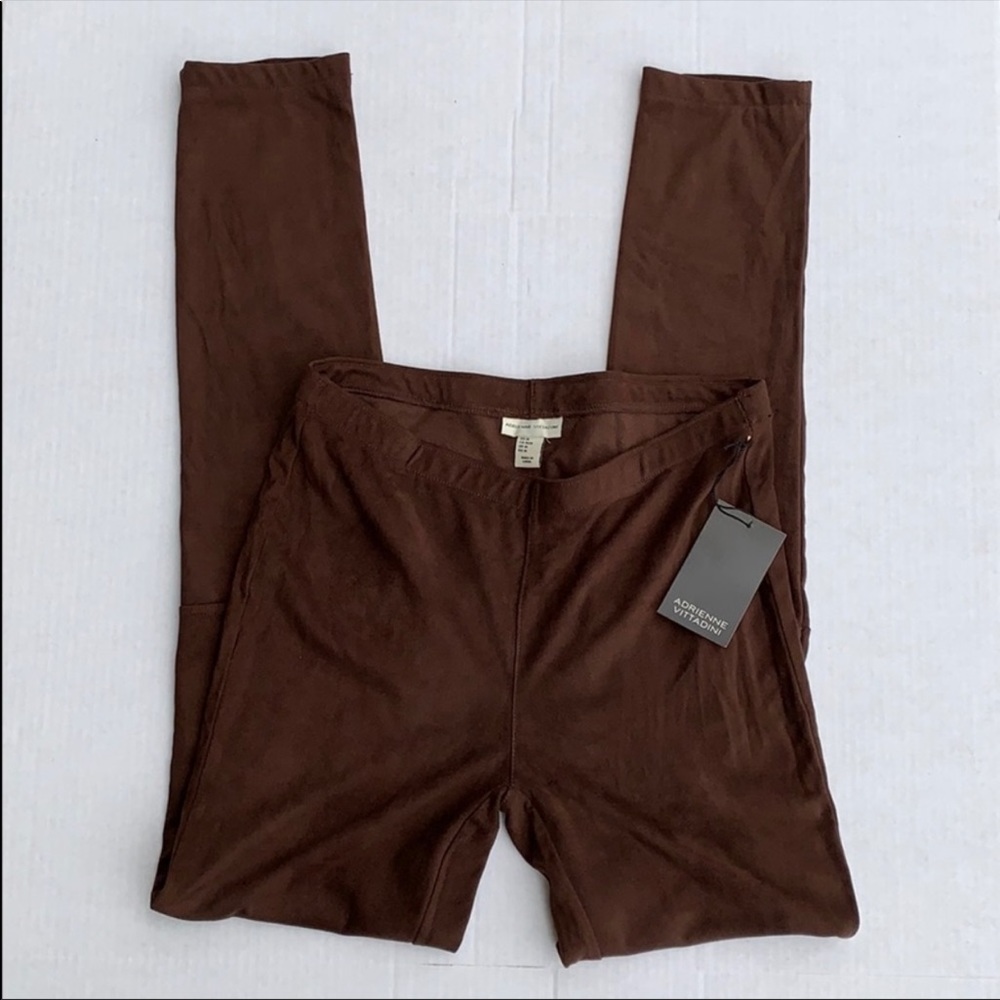 Adrianne Vittadini faux suede pull on pants size M